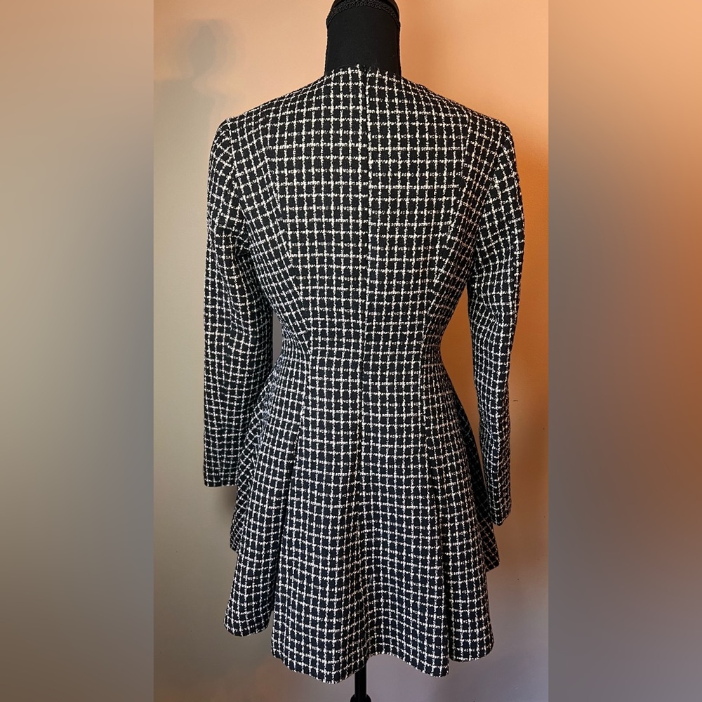 Commense plaid metal button a-line mini dress - Picture 5 of 9